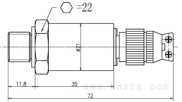 CYB320-C4型工程機械壓力變送器外形CAD圖