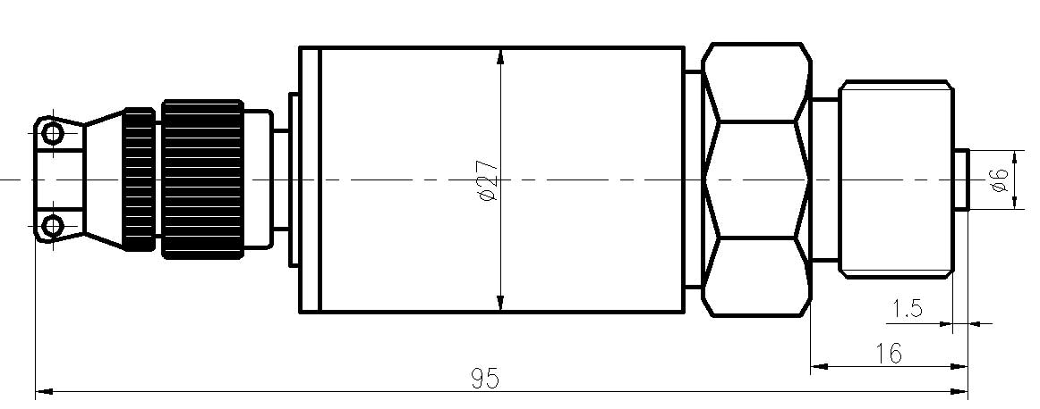 CYB230通用型壓力變送器航插外形圖